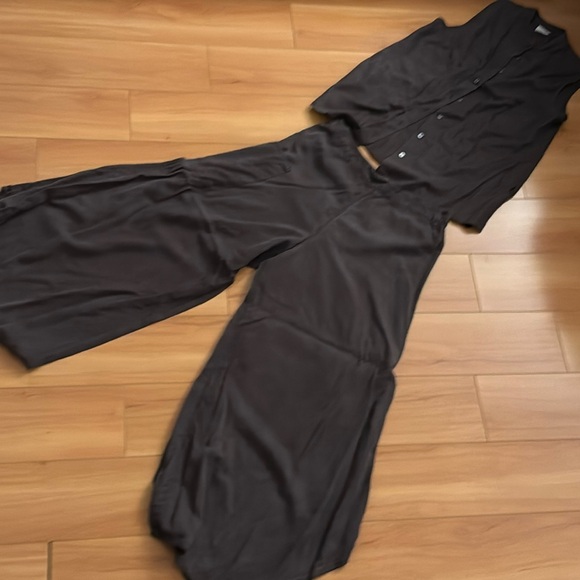 bohemian pant and button down sleeveless top set - Picture 1 of 1